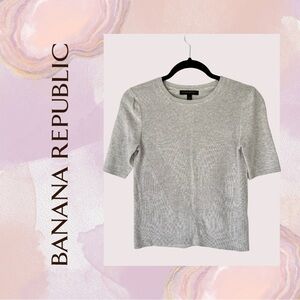 ⭐️Banana Republic Gray Half-Sleeve Sweater | Like New